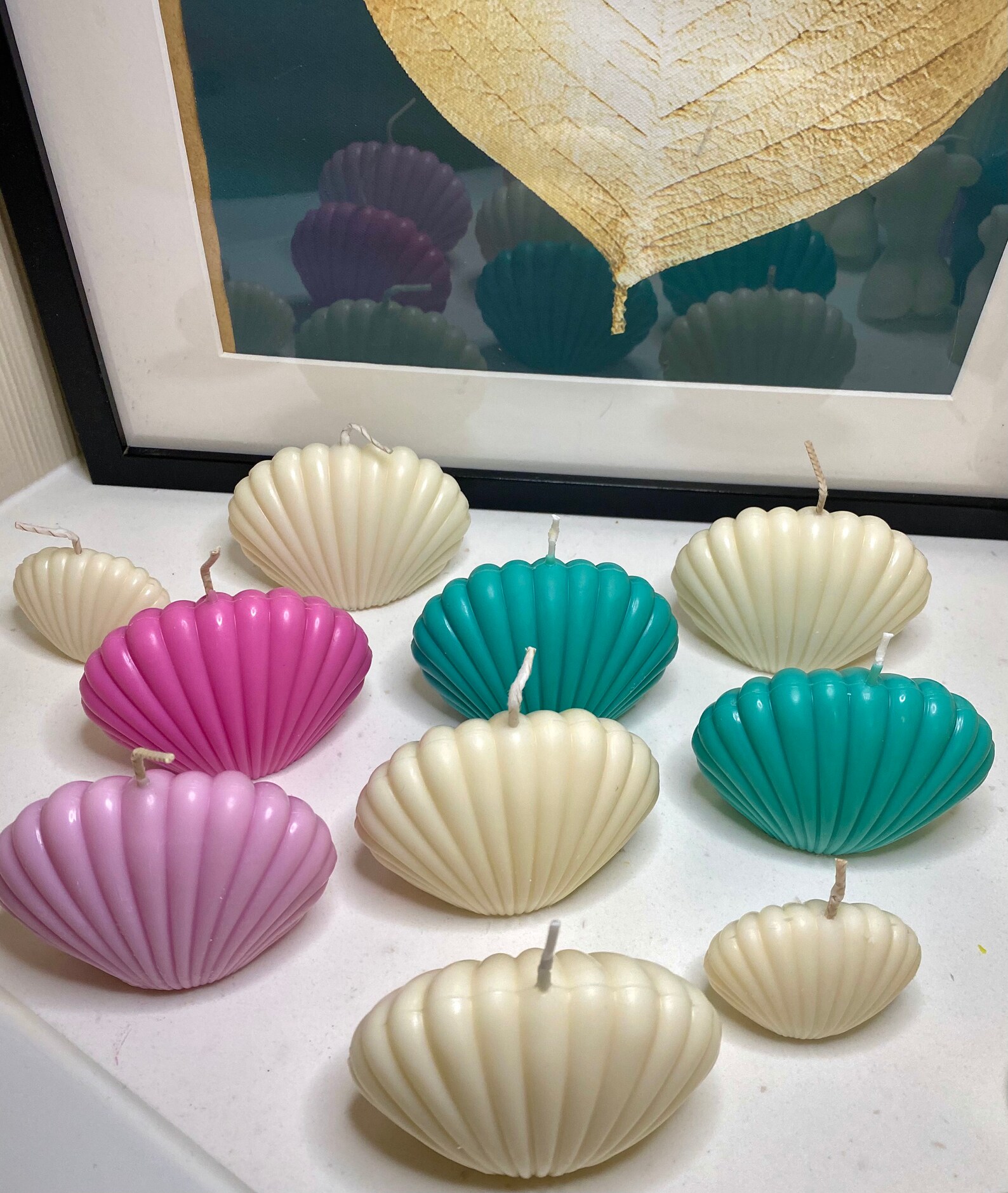 Shell Candle / Colourful Candles / Candle Mould / Soy Candles Etsy