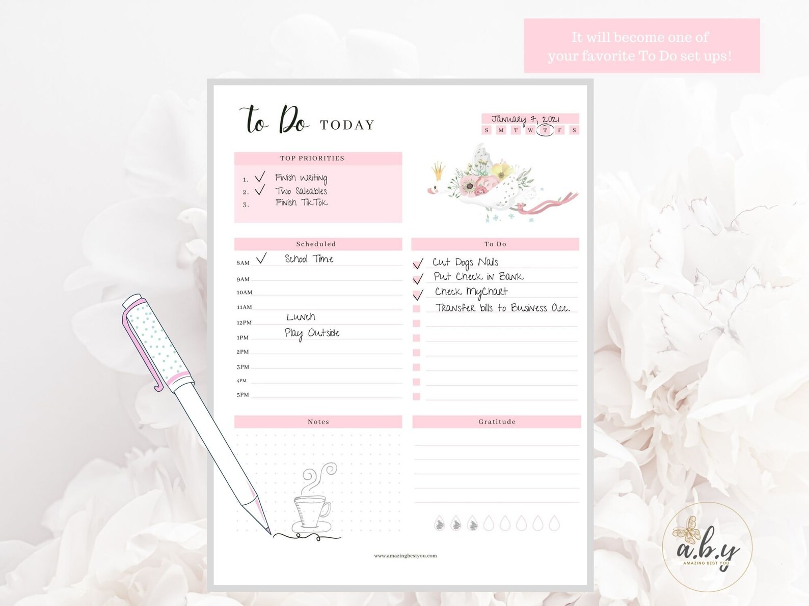 To Do List Printable, to Do List Page, Productivity Page, to Do List ...