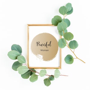 Powerful Woman wall art digital download Affirmations quotes positive quotes