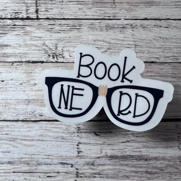Book Nerd, Book Nerd Sticker, Book Lover, Book Sticker, Book Club, Book Club Sticker, Book Worm, Book Club Gift, Book Lovers Gift, Librarian