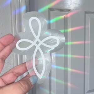 Cross Sunshine Rainbow Decal, Sunshine Sticker, Rainbow Catcher, Crystal Sun Catcher, Rainbow Sun Catcher, Rainbow Maker, Faith Sticker