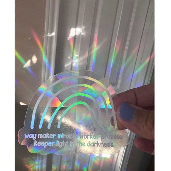 Waymaker Rainbow Decal, You Are My Sunshine Sticker, Rainbow Catcher, Crystal Sun Catcher, Rainbow Sun Catcher, Rainbow Maker,