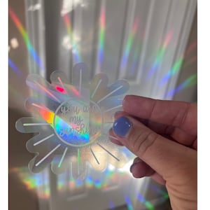 You Are My Sunshine Rainbow Decal, You Are My Sunshine Sticker, Rainbow Catcher, Crystal Sun Catcher, Rainbow Sun Catcher, Rainbow Maker,