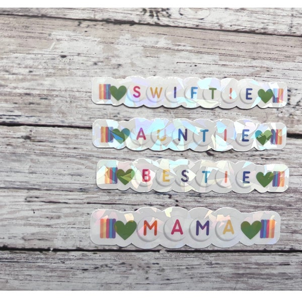 Swiftie Sticker, Friendship Bracelet, Mom Sticker, Auntie Sticker, Bestie Sticker, Colorful Earrings, Eras Tour, Heishi Beads, Cute Sticker