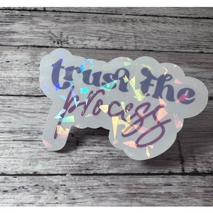 Trust the Process Sticker, Faith Sticker, Encouraging Sticker, Encouragement Sticker, Inspirational Sticker, Cute Sticker, Groovy Sticker