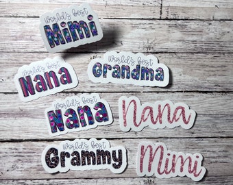 Custom Grandparent Name Sticker, Weatherproof Gift
