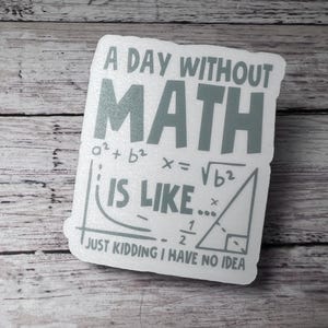 Math Sticker, Funny Teacher Sticker, Math Teacher, Teacher Appreciation, Reading Teacher, Cute Sticker, Trendy Sticker, Teacher Gift