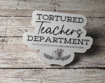 Tortured Teacher Department Sticker, Era Sticker, Teacher Sticker, Trendy Sticker, Cute Sticker, Swiftie Sticker, Teacher Swiftie