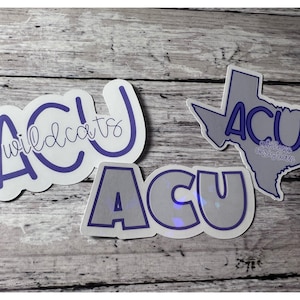 College Sticker, Abilene Christian University, ACU Sticker, Abilene Sticker, Texas College, Texas Sticker, Wildcat Sticker