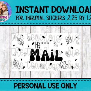 Fall Thermal PNG, Fall Happy Mail, Thermal Printer Labels, Seller Tools, Thermal Label, Thermal Printer, Packaging Label PNG, Happy Mail PNG