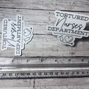 Tortured Nurses Department Sticker, Nurse Sticker, Nurse Appreciation, School Nurse, Trendy Sticker, Cute Sticker image 4