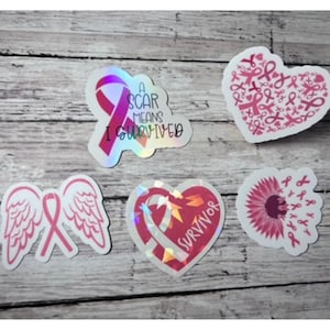Breast Cancer Sticker, Cancer Sticker, Breast Cancer Awareness Sticker, Survivor Sticker, Pink Ribbon Sticker, Breast Cancer Awareness Month