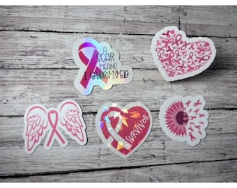Breast Cancer Sticker, Cancer Sticker, Breast Cancer Awareness Sticker, Survivor Sticker, Pink Ribbon Sticker, Breast Cancer Awareness Month