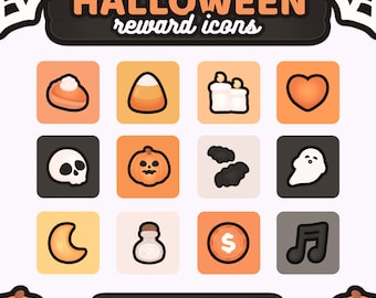 Halloween Twitch Reward Icons | Gruselige Kawaii Emotes (Digitaler Download)