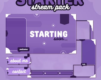 Purple Animated Twitch Stream Package | Cozy Vibe (Digital Download)