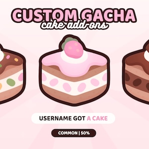 Complemento de pastel Gacha para el widget Gacha personalizado / Imágenes PNG