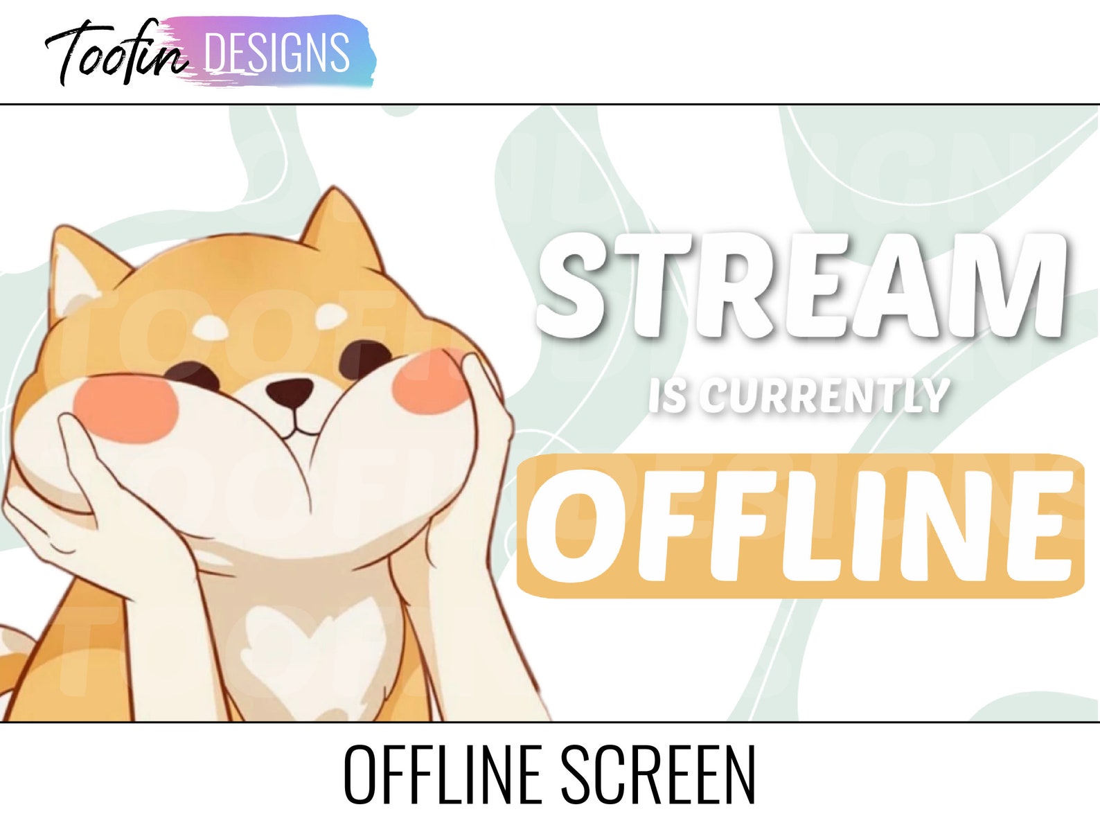 Cute Dog Offline Screen/Banner TWITCH Etsy