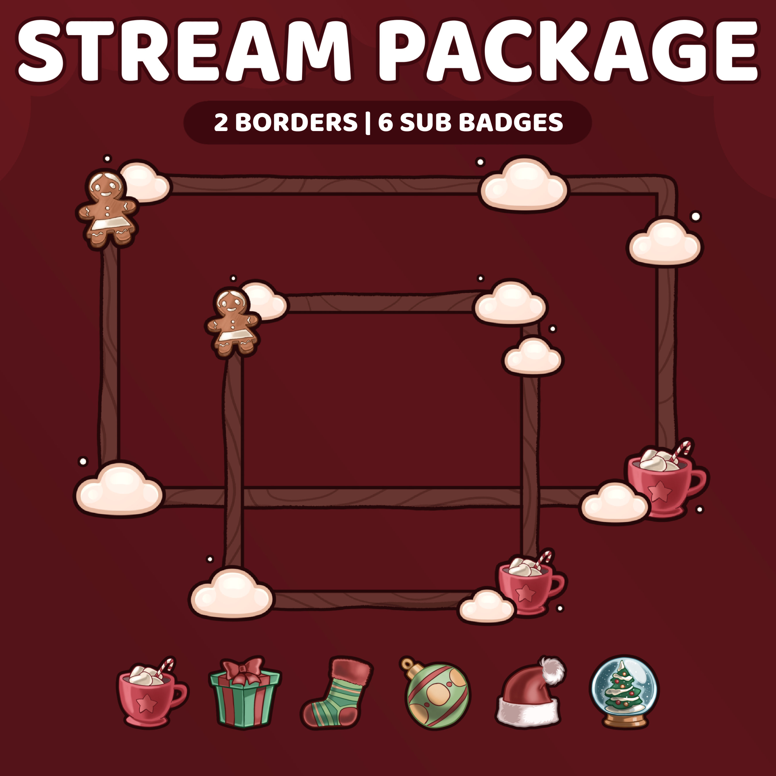 Cozy Christmas Stream Package | Animated Screens, Overlays, Alerts ...
