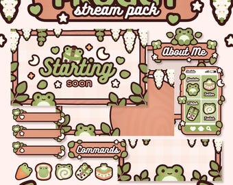 Froggy Stream Package | Animated Twitch Overlay (Digital Download)
