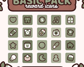 Salbei Grün Twitch Reward Icons | Cozy Stream Channel Punkte (Digitaler Download)