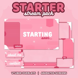 Pink Cozy Vibe Stream Package | 3 Animated Screens, 4 Ready-To-Use Overlays, 8 Alerts, Banner, Offline Screen, 13 Panels | TWITCH