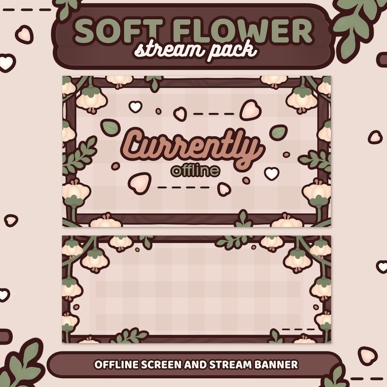 Soft Flower Stream Package | Animated Stream Pack | Twitch Overlay ...