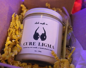 CURE LIGMA Soy Wax Candles|Scented Candles|Gamer Gifts|Soy Wax Candles|Scented| Novelty Candles|Meme Candles|Funny Gifts| Gifts For Boys
