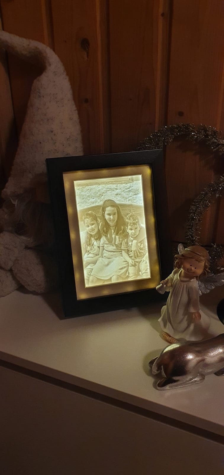 Personalized Lithophane illuminated in a picture frame Etsy