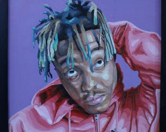 JuiceWRLD Oil Painting: 12x12 Pop Art Portrait