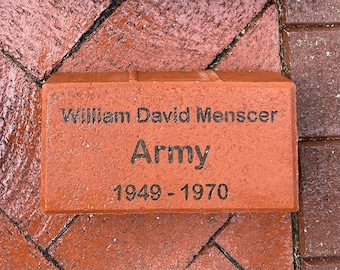 Custom Veteran Memorial Engraved Brick