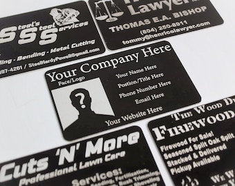 Custom Metal Business Cards - Black
