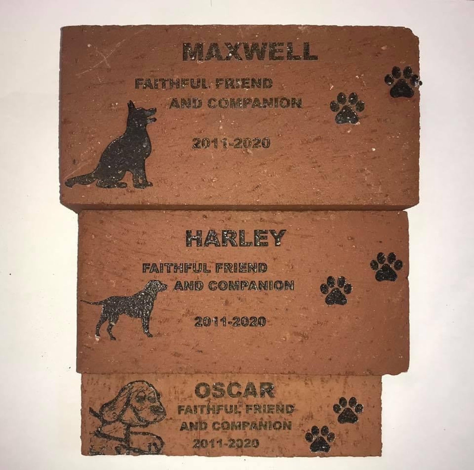 Customizable Laser Engraved Brick 8x8 4x8 or 2x8 Etsy
