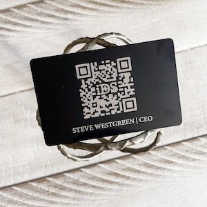 1mm Thick Metal Business Cards Custom Black Personalized - 1, 5, 10, or 20 pack - FREE SHIPPING