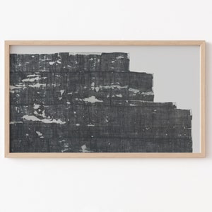 Frame TV Art File, Frame TV Art File, Black & White, Vintage Textile, Ship Flag Fragment, Abstract Art, Texture, Neutral Farmhouse