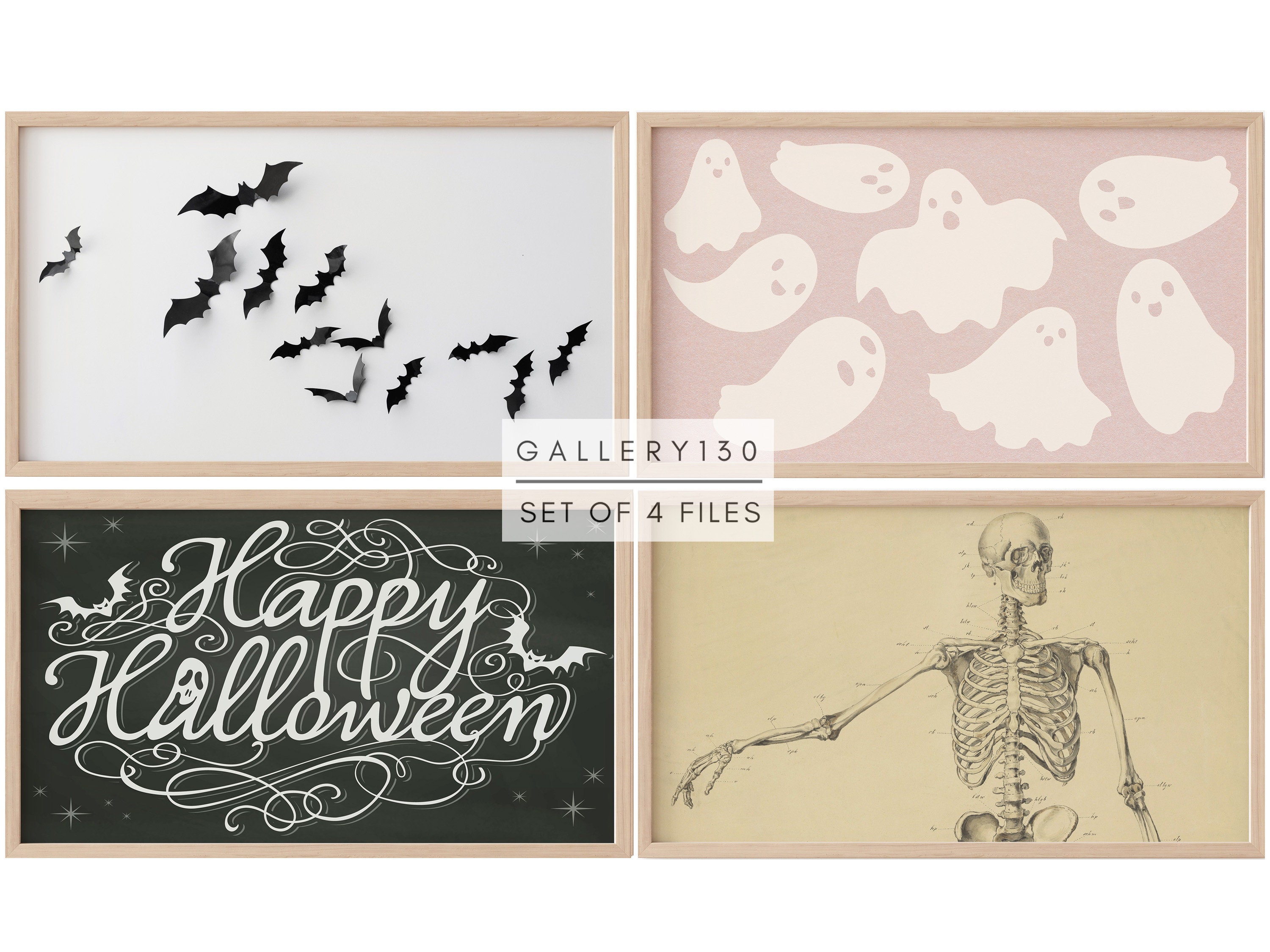 Frame TV Art File Frame TV Halloween Frame TV Set of Four Etsy