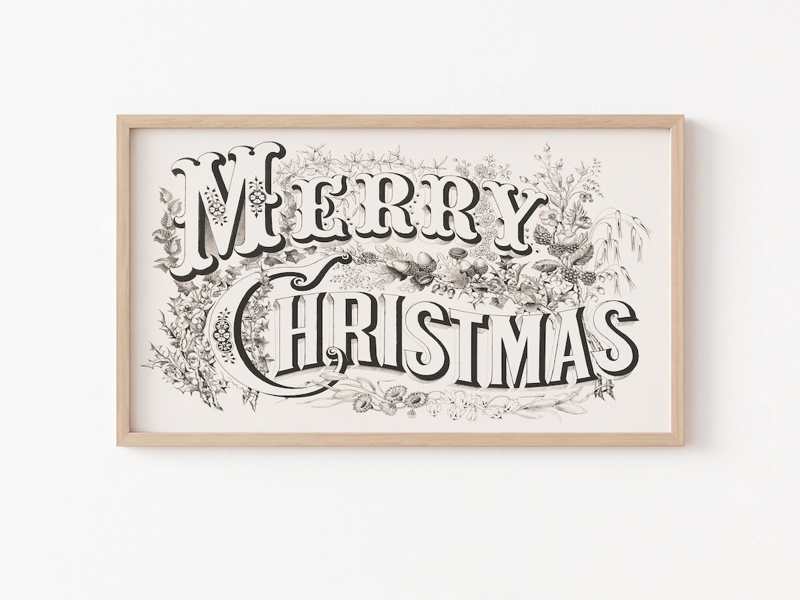 Frame TV Art File Frame TV Christmas Frame TV Art Vintage Etsy