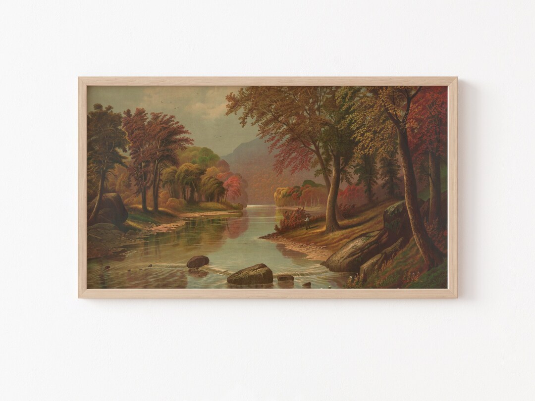 Frame TV Art File, Fall Frame TV Art, Vintage Fall Landscape, Frame TV ...