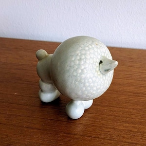 Vintage Lisa Larson Poodle - Gustavsberg "Kennel“ Series - 1972 Pudel Dog Figurine Eggshell Vibrant Off-White Glaze 9 cm Excellent