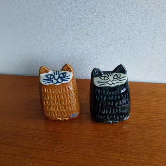 Lisa Larson Mars Liv Orange Cat Gustavsberg Liten Katt Etsy