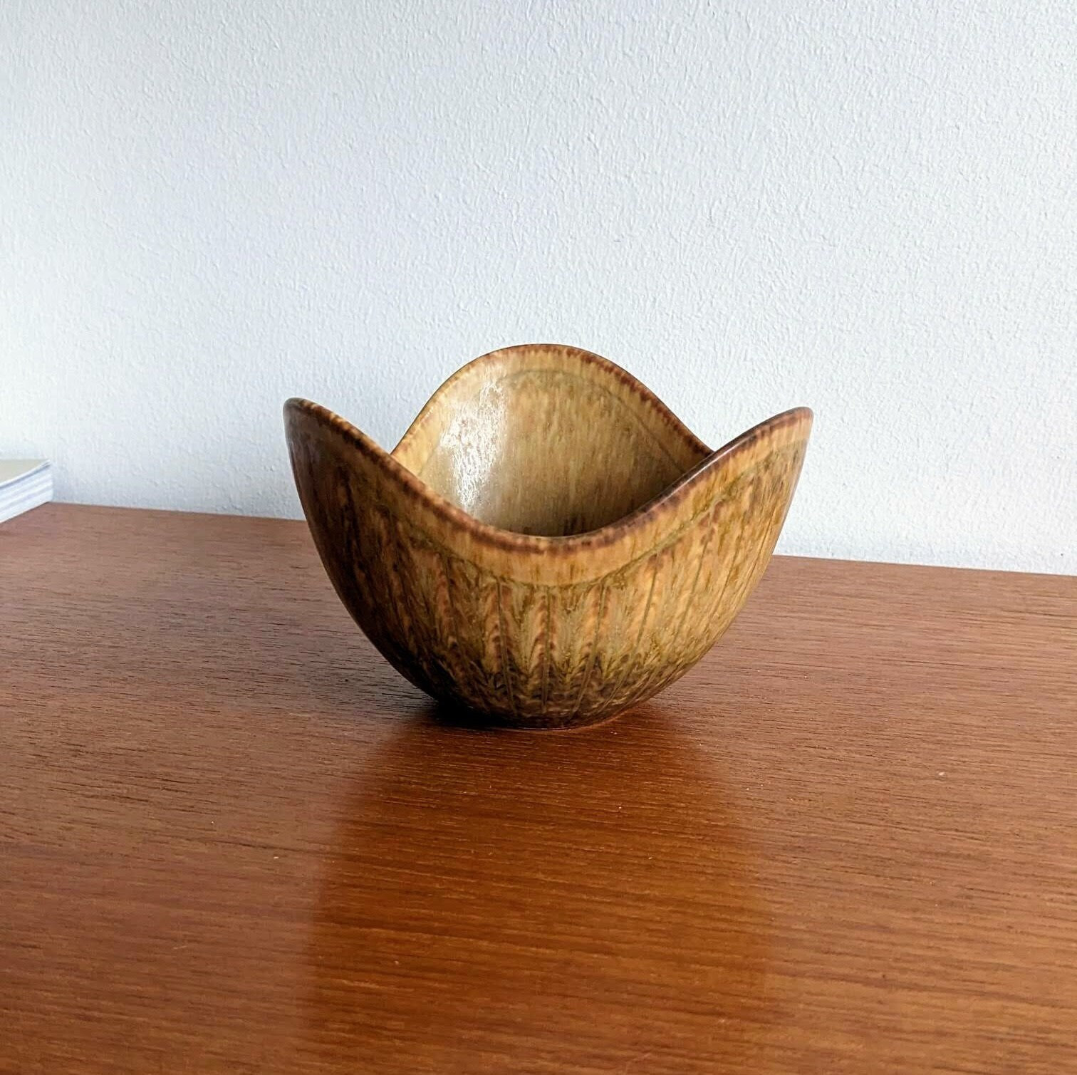 Gunnar Nylund Rörstrand ASH Bowl - Large Model Brown Bronze