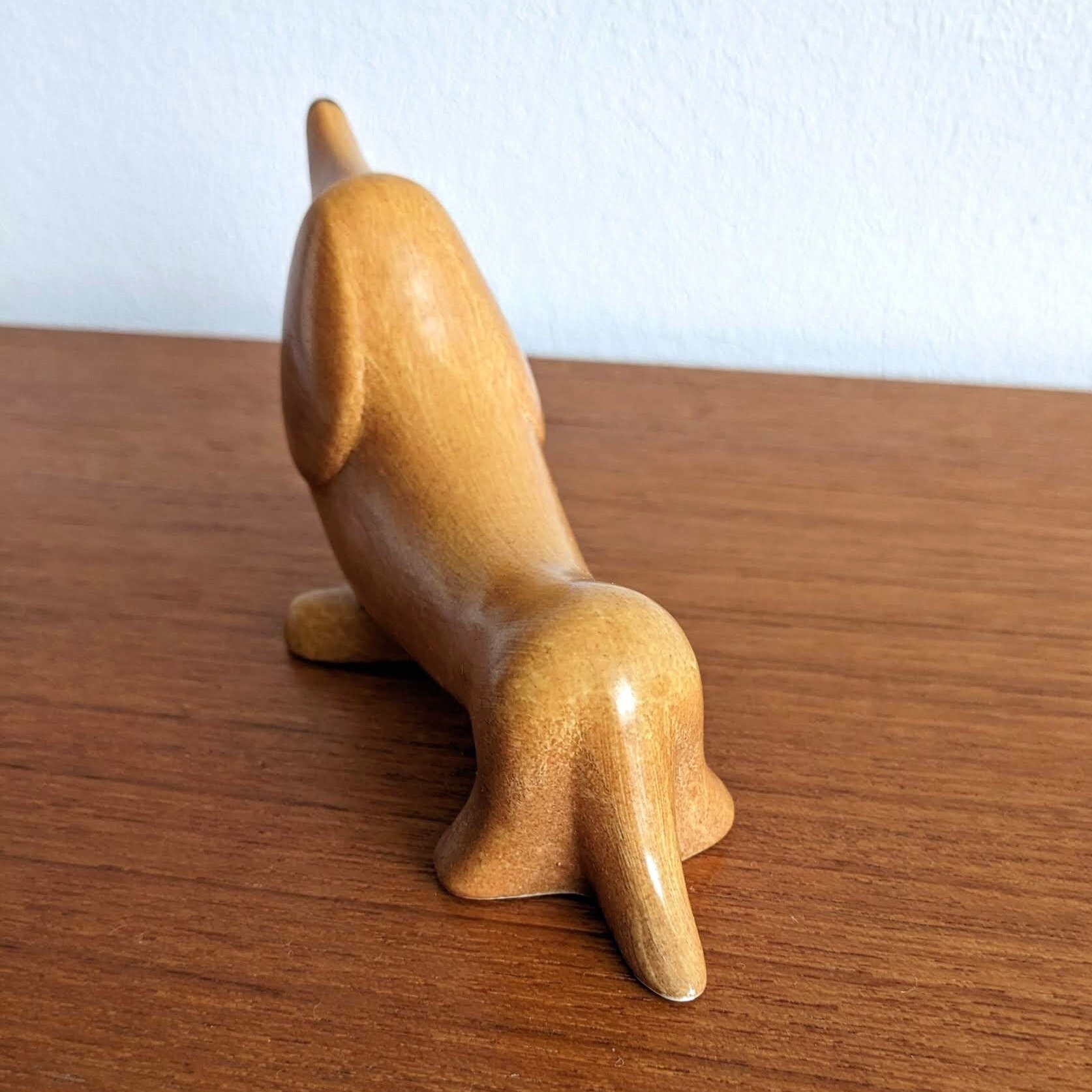 Vintage LISA LARSON Dachshund tax Wiener Dog Golden Brown Etsy