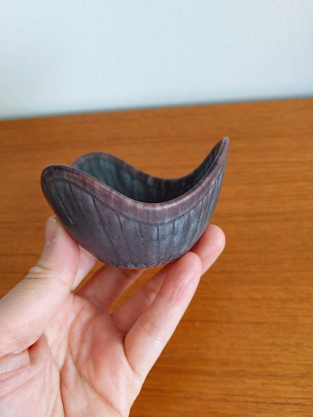 Gunnar Nylund Ashボウル Rorstland Gunnar Nylund ASH Bowl - Small Model Blue Brown Hare's Fur