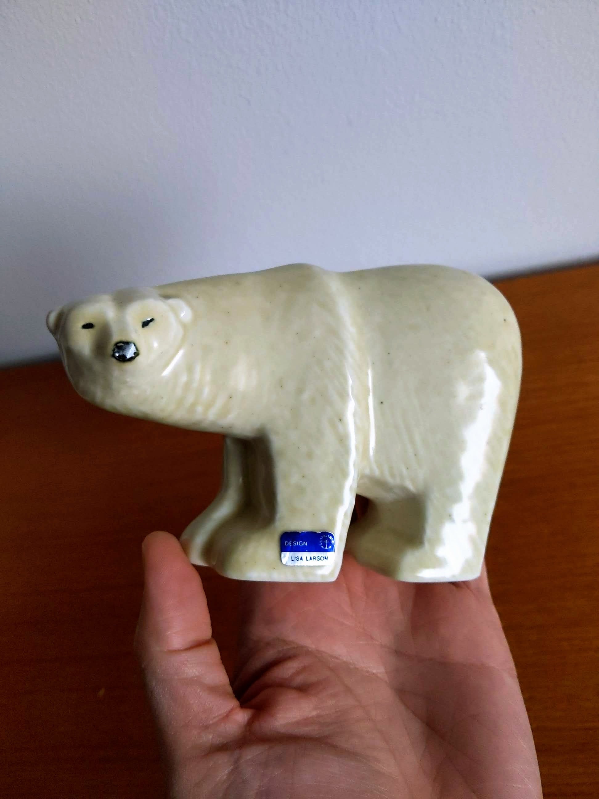 Lisa Larson Polar Bear Glossy Beige (isbjörn) Vintage Lisa Larson Polar Bear Glossy Beige (isbjörn) Vintage