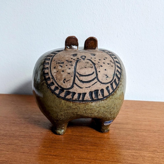 Lisa Larson Bulldog 1960s Stora Zoo Series - Vintage Gustavsberg 