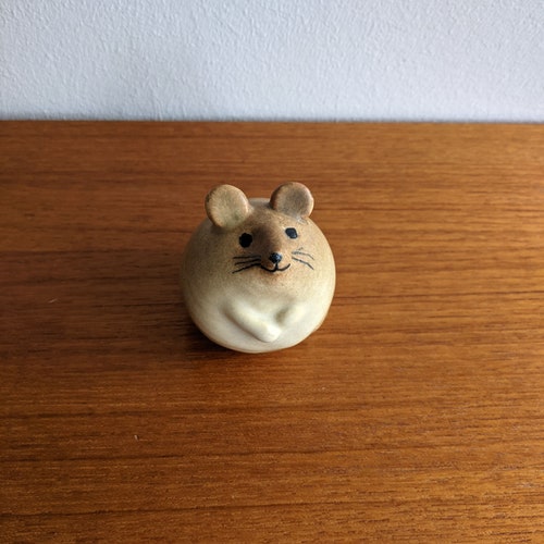 Lisa Larson mouse - Gustavsberg - Gorgeous Merry shops Mouse tan beige figurine - Collectible retro item