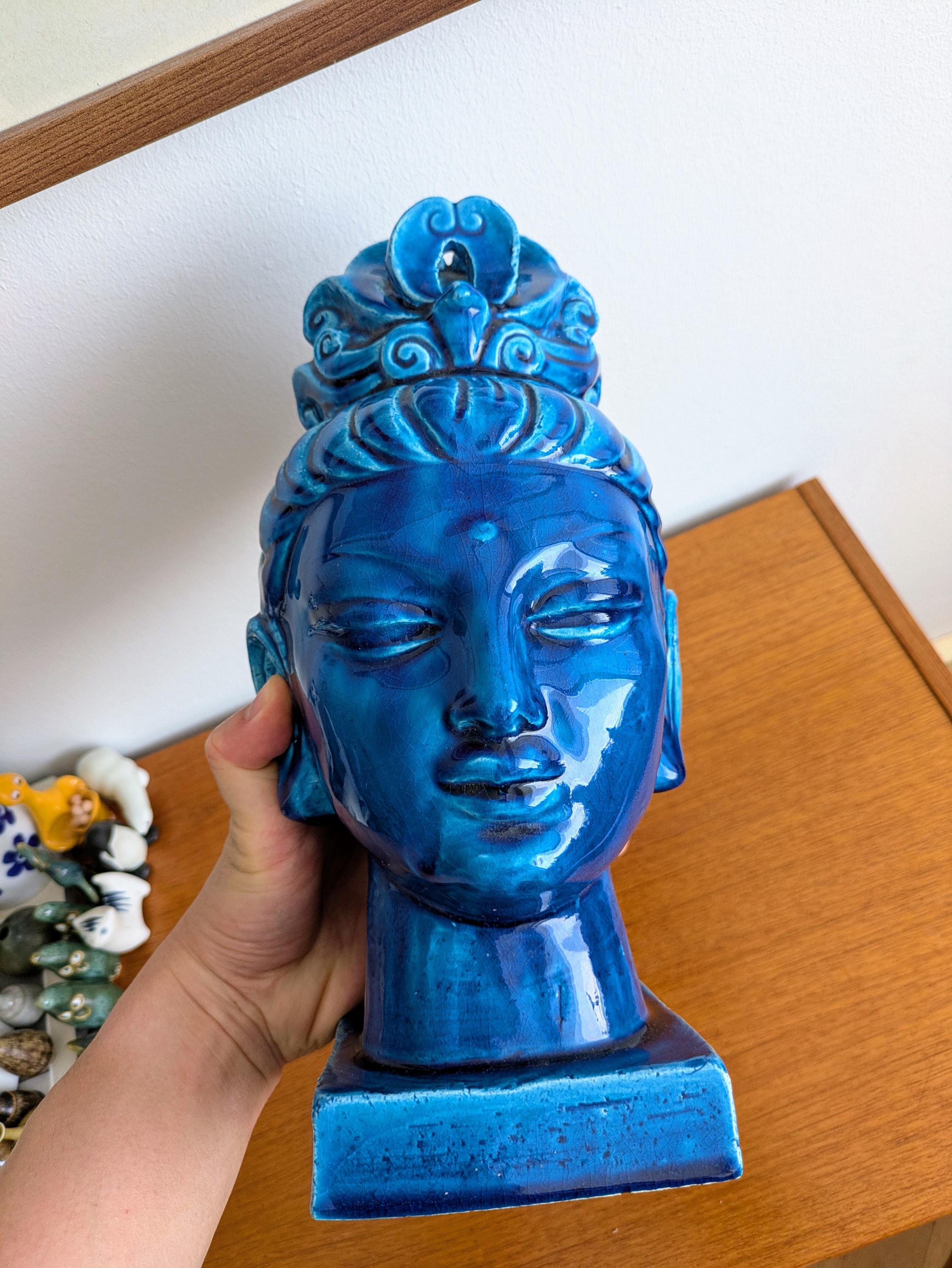 RARE Aldo Londi Buddha Goddess Bust - Vintage Bitossi Rimini