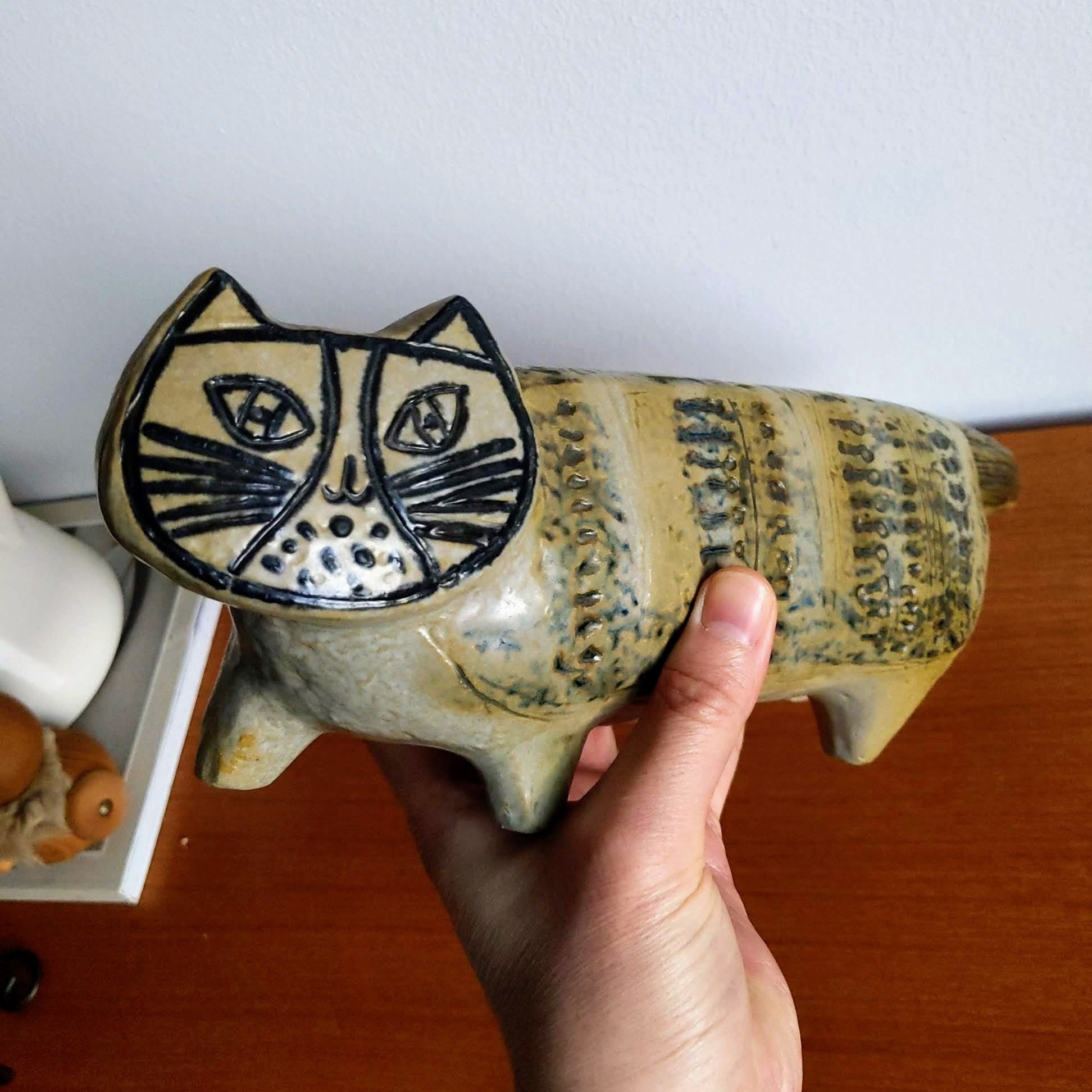 Vintage Lisa Larson Cat Gustavsberg Large Katt Stora Zoo