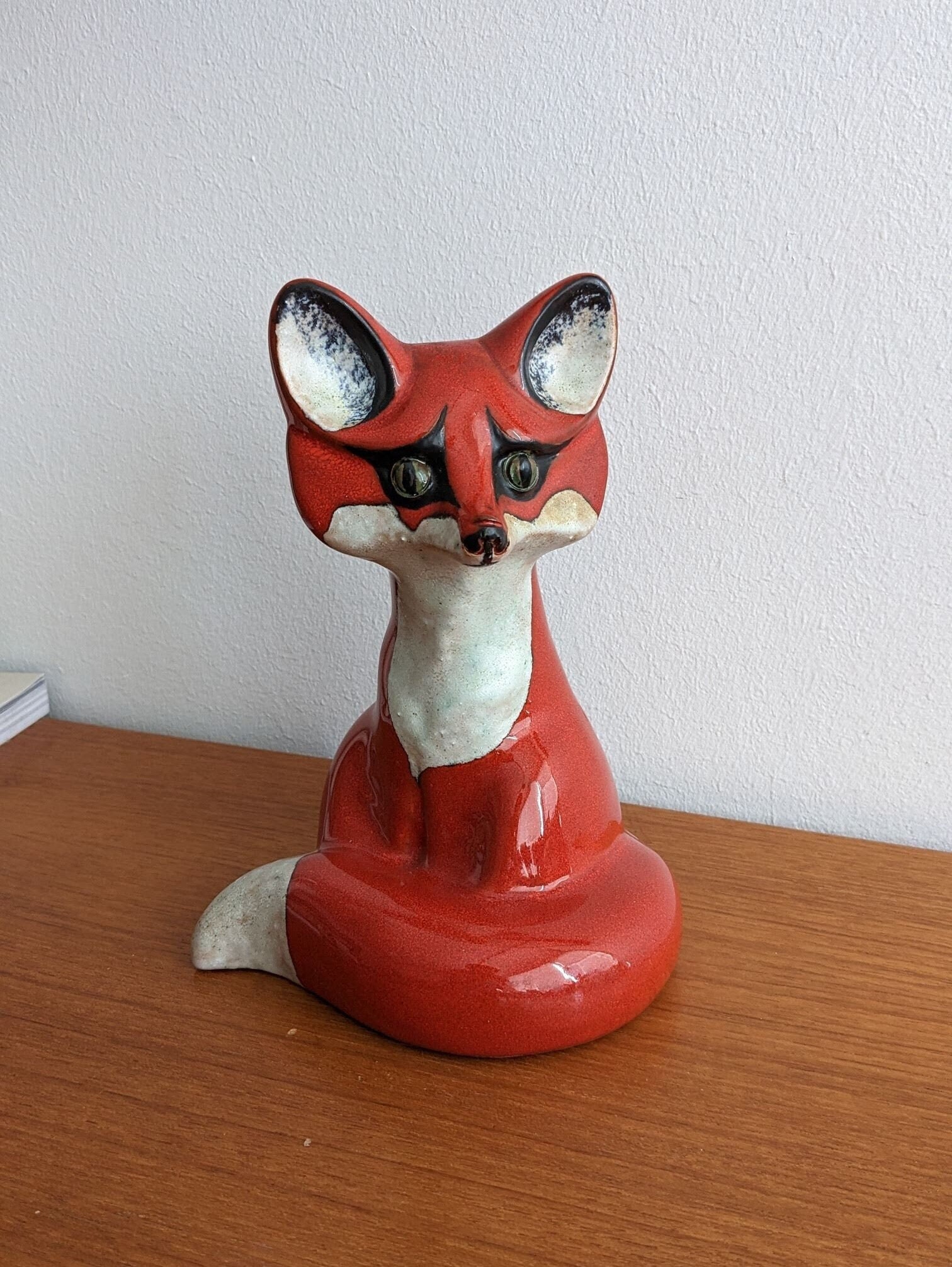 Vintage Thomas Hellström Fantastic Red Fox - Vibrant Glaze