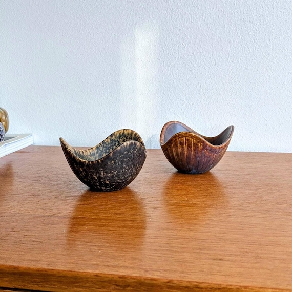 Gunnar Nylund Ashボウル Rorstland PAIR Gunnar Nylund ASH Bowl - Small Vintage Rörstrand Brown