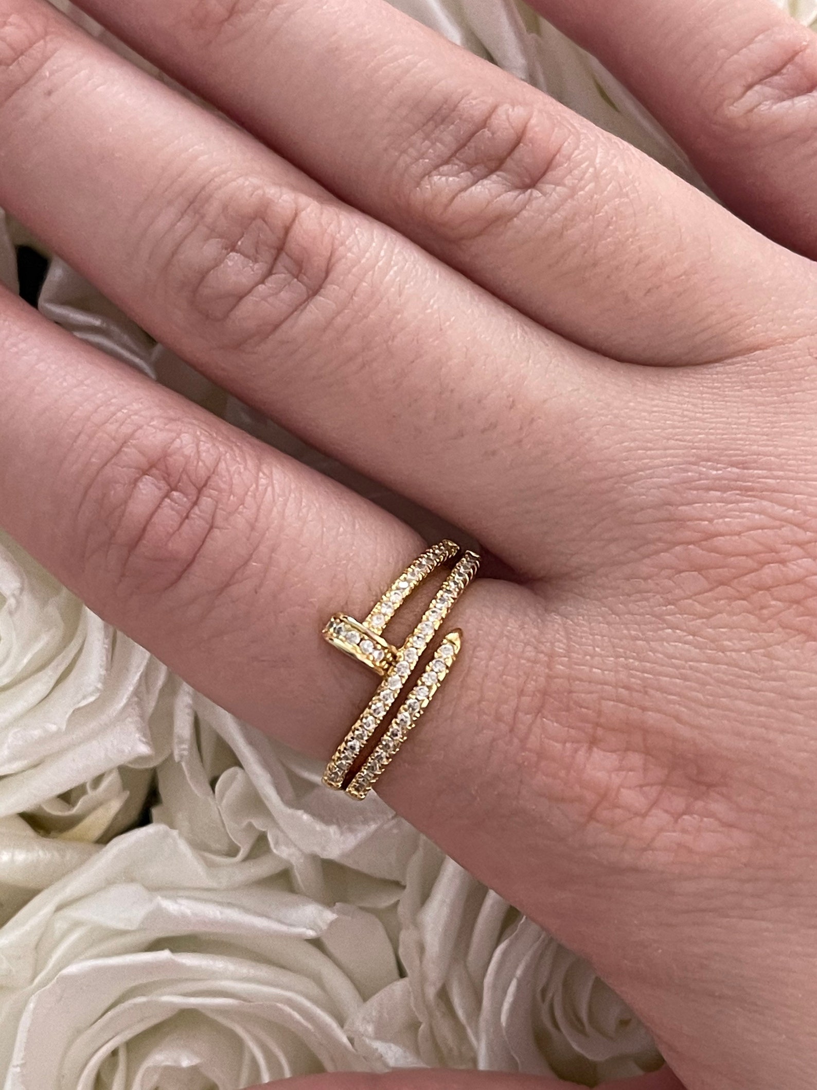 Adjustable Nail Ring Etsy